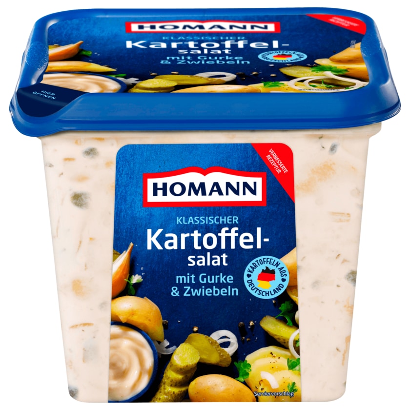 Homann Klassischer Kartoffelsalat mit Gurke & Zwiebeln 1kg